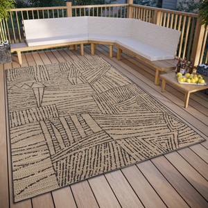 ELLE DECORATION, ELLE DECORATION Teppich »Léo«, rechteckig, In und Outdoor, Flachgewebe, wetterfest, pflegeleicht, robust, ELLE DECORATION Teppich »Léo«, rechteckig, 3 mm Höhe, In und Outdoor, Flachgewebe, wetterfest, pflegeleicht, robust