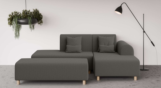 INOSIGN Ecksofa »Suyala«, L-Form mit Hocker