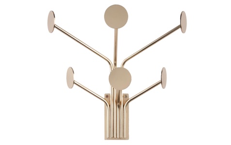 Present Time, present time Wandhaken 6-fach, Gold, Present Time Wandhaken