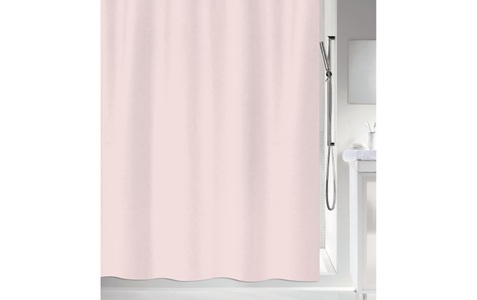 Spirella, spirella Duschvorhang Primo, Spirella Primo Textilduschvorhang 180x200 cm Rosa