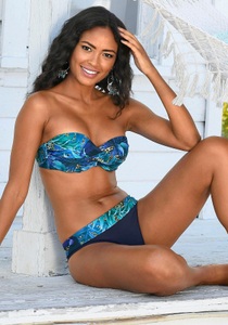Lascana, LASCANA Bügel-Bandeau-Bikini, LASCANA Bügel-Bandeau-Bikini, mit Dschungel-Optik