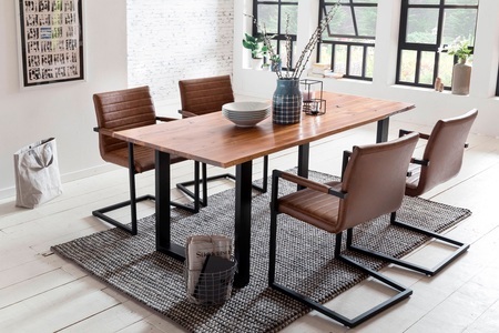 mutoni casual, Essgruppe (5-tlg.) 180x90cm hellbraun, 