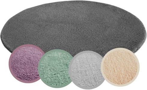 Andiamo Teppich »Arezzo«, rund, Uni Farben, weicher Flor, waschbar, ideal im Wohnzimmer & Schlafzimmer