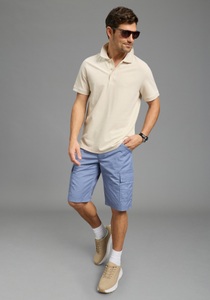 Mans World Poloshirt Kurzarm, lockere Passform, unifarben