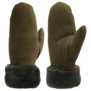 PEARLWOOD Lederhandschuhe »FIONA«, (1 Paar), Velourleder, Fausthandschuh, warm gefüttert