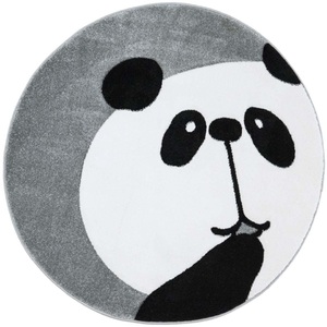 Carpet City, Kinderteppich, »Bueno Kids 1389«, Carpet City, rund, Höhe 13 mm, maschinell zusammengesetzt, Carpet City Kinderteppich »Bueno Kids 1389«, rund, 13 mm Höhe, Spielteppich, Panda-Bär, 3D-Effekt, Weicher Flor, Pflegeleicht