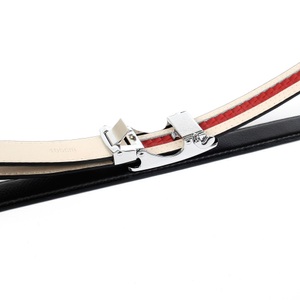 ANTHONI CROWN, Anthoni Crown 2, 4 cm femininer Ledergürtel mit aufwendiger Schmuck-Schließe, Anthoni Crown Ledergürtel, Traumhafter Automatik Gürtel in schwarz