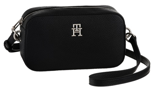 Tommy Hilfiger, Tommy Hilfiger Mini Bag »TH EMBLEM CAMERA BAG«, mit TH-Emblem vorne, Tommy Hilfiger - Reporter Bag, für Damen, Black, One Size
