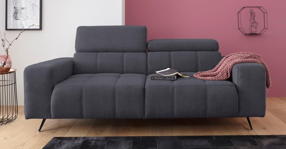 DOMO collection, DOMO collection 2-Sitzer, DOMO collection 2-Sitzer »Trento, mit Kufenfuss oder Einzelfuss« wahlweise mit Kopfteilverstellung und in zwei Grössen erhältlich