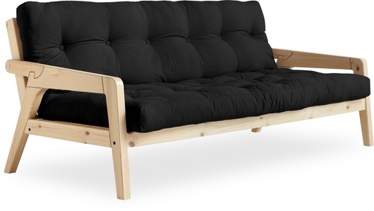 Karup Design, Karup Design Schlafsofa GRAB Gestell und Stofffarbe auswählbar, Karup Design Schlafsofa, Mit Holzstruktur, inkl. Futonmatratze, Liegefläche 130x190 cm