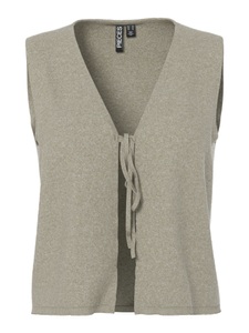 PIECES, pieces Strickweste "PCBREE SL TIE KNIT VEST NOOS BC" mit Bindeband