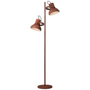 Brilliant, Zweiflammige Stehleuchte Frodo, Brilliant Tischleuchte »Frodo«, 2 flammig, Leuchtmittel E27 ohne Leuchtmittel, Standleuchte 2flg rostfarbend
