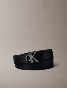 Calvin Klein, Calvin Klein Ledergürtel "CK BUCKLE SMOOTH 35MM" Grössenverstellbar mit Metallschliesse