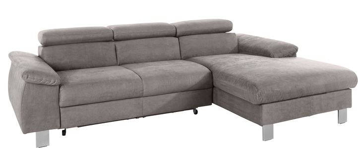 COTTA Ecksofa »Komaris«, mit Kopf- bzw. Rückenverstellung, wahlweise mit Bettfunktion, Bettkasten und RGB-LED-Beleuchtung