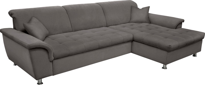 DOMO collection, DOMO collection Ecksofa, DOMO collection Ecksofa Franzi, wahlweise mit Bettfunktion, Bettkasten und Kopfteilverstellung
