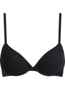 Calvin Klein, Calvin Klein Bügelloser BH »LIGHTLY LINED DEMI«, mit Spitzeneinsatz, Calvin Klein Underwear Bügel-BH »LIGHTLY LINED DEMI«, mit Spitzeneinsatz