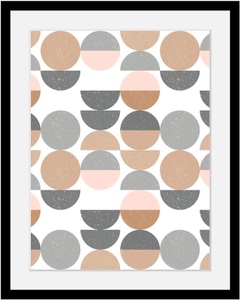 undefined, Bild »Punkte«, queence Bild »Punkte«, Abstrakt-Kunst-Figuren, HD Premium Poster-Druck inkl. Holzrahmen