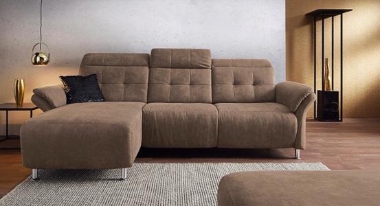 PLACES OF STYLE, Places of Style Ecksofa »Manhattan«, 2 Sitze mit elektrischer Relaxfunktion, verstellbare Armlehnen, Home affaire Ecksofa »Manhattan L-Form« 2 Sitze mit elektrischer Relaxfunktion, verstellbare Armlehnen