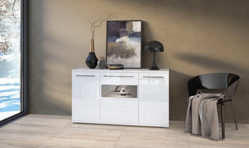 Places of Style Kommode »Piano«, Hochglanz UV lackiert, Soft-Close Funktion