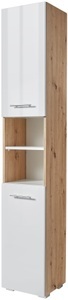 WELLTIME, welltime Hochschrank »Agostino«, Badezimmerschrank, BXH: 33x184 cm, weiss, welltime Hochschrank »Agostino«, Badezimmerschrank, BXH: 33x184 cm, weiss