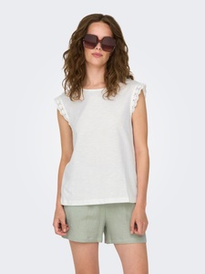 JDY Kurzarmshirt »JDYSALVA LIFE S/L CROCHET TOP JRS«