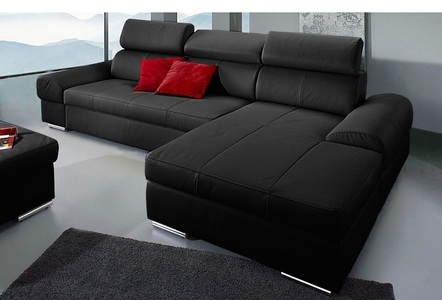 SIT&MORE, sit&more Ecksofa, sit&more Ecksofa »Broadway L-Form« inklusive Kopfteilverstellung, wahlweise mit Bettfunktion