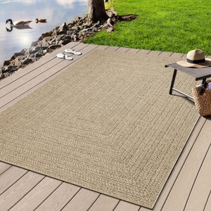 merinos Teppich »Kenzy 2«, rechteckig, 1 mm Höhe, robuster In- und Outdoor Teppich im natürlichen Jute-Look, wetterfest