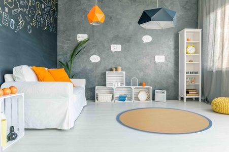 carpetfine, carpetfine Sisalteppich »Sisal«, rund, 5 mm Höhe, carpetfine Sisalteppich »Sisal«, rund, 5 mm Höhe, mit farbiger Bordüre, Anti-Rutsch Rückseite