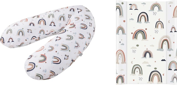 Rotho Babydesign, Rotho Wickelauflage Set Regenbogen, 
