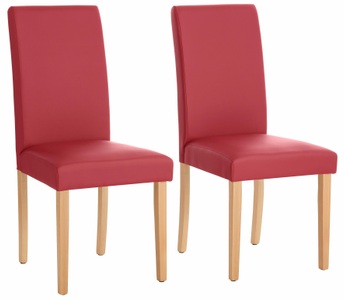 HOME AFFAIRE, Home affaire 4-Fussstuhl »Roko«, (Set), 4 St., Kunstleder, im 2er, 4er oder 6er-Set, Home affaire Esszimmerstuhl »Roko«, (Set), 4 St., Kunstleder, im 2er, 4er oder 6er-Set, Gestell Massivholz