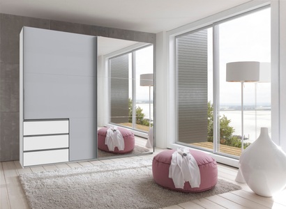 fresh to go, Fresh To Go Schwebetürenschrank »Level«, mit Schubkästen, Wimex Schwebetürenschrank »Level by fresh to go«, jeweils mit einer Spiegeltür