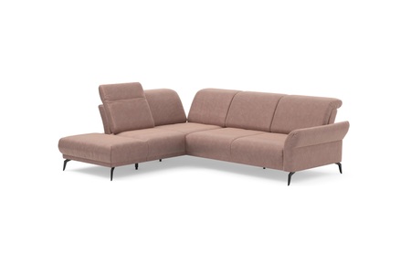 INOSIGN Ecksofa »Coco«, wahlweise mit Sitztiefen, Armteil- und Kopfteilverstellungim Cord, mit Füssen 15 cm hoch