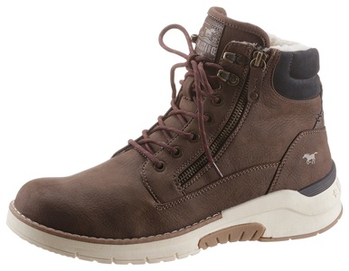 MUSTANG SHOES, Mustang Shoes Schnürboots, mit zwei Reissverschlüssen, 