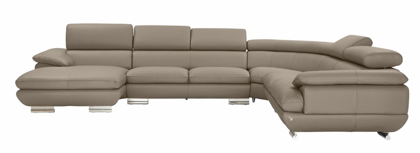 CALIA ITALIA, CALIA ITALIA Wohnlandschaft »Magic«, in 2 Lederqualitäten, CALIA ITALIA Wohnlandschaft »Magic, italienisches Sofa zum Träumen, erstklassiger Sitzkomfort«, verstellbaren Kopfstützen zum Relaxen, in 2 Lederqualitäten, U-Form
