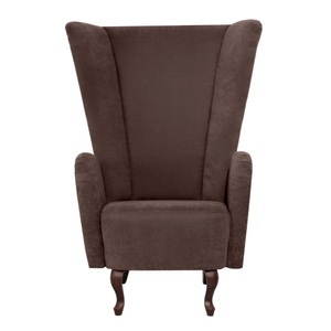 MAX WINZER, Max Winzer® Ohrensessel »Anastasia«, mit geschwungenen Holzfüssen, Hochlehner, Max Winzer® Ohrensessel »Anastasia Designsessel, extravaganter Hochlehnsessel, trendige Farben«, elegantes Highlight im Wohnzimmer, mit geschwungenen Holzfüssen
