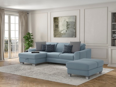 SIT&MORE, sit&more Ecksofa »Durness«, mit Federkern und hochwertigen Edelstahlfüssen, wahlweise mit Kopfteilverstellung, Bettfunktion und Bettkasten oder mit Bettfunktion und Bettkasten, sit&more Ecksofa »Dundee L-Form«, mit Federkern und Edelstahlfüssen, wahlweise mit Kopfteilverstellung