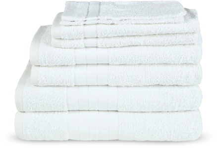 emotion, Handtuch Set, »Uni«, Emotion (Set), Emotion Handtuch Set »Uni«, (8 St., 2 Badetücher-2 Gästetücher-2 Handtücher-2 Waschlappen), Baumwolle, Walkfrottee, Bordüre, 500 GSM, Einfarbig, ohne Aufhängung