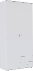 rauch BLUE, rauch BLUE Kleiderschrank »Twin«, rauch Kleiderschrank »Twin Schrank Garderobenschrank Schlafzimmerschrank Topseller«, Drehtürenschrank mit 2 Schubladen Bestseller Kleiderschrank