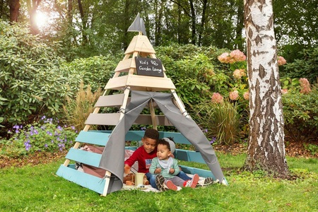 MUDDY BUDDY®, MUDDY BUDDY® Tipi-Zelt »Dreamer«, für Kinder, BxLxH: 135x135x170 cm, MUDDY BUDDY® Spielhaus »Tipi-Zelt Dreamer«, Holzschutz vorbehandelt, BxTxH: 135x135x170 cm