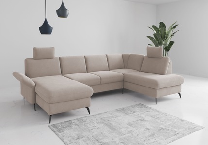 Home affaire Wohnlandschaft »Rochelle«, wahlweise mit Bettfunktion, Bettkasten und Armteilverstellung