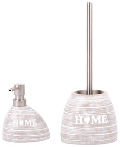 Sanilo, Sanilo Badaccessoires-Sets »Home«, (Kombi-Set, 2 tlg.), bestehend aus Seifenspender und WC-Bürste, geriffelt, Sanilo Badaccessoire-Set »Home«, (Kombi-Set, 2 tlg.), bestehend aus Seifenspender und WC-Bürste, geriffelt