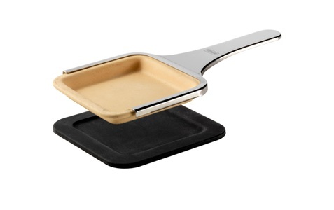 STOECKLI, Stöckli PizzaGrill Tonpfännchen-Set Zubehör, Stöckli Ton-Pfännchen mit Halter, 4 Stück