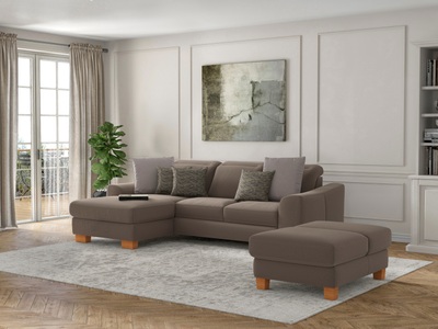 SIT&MORE, sit&more Ecksofa »Durness«, mit Federkern und hochwertigen Massivholzfüssen, wahlweise mit Kopfteilverstellung, Bettfunktion und Bettkasten oder mit Bettfunktion und Bettkasten, sit&more Ecksofa »Dundee L-Form«, mit Federkern und Massivholzfüssen, wahlweise mit Kopfteilverstellung