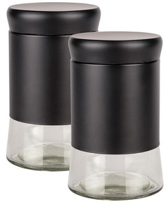 Wenko, WENKO Vorratsdose »Boga«, (Set, 3 tlg.), Glas kombiniert mit Edelstahl, WENKO Vorratsdose »Boga«, (Set, 2 tlg.), Glas kombiniert mit Edelstahl