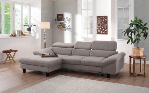 HOME AFFAIRE, Home affaire Ecksofa »Pilot«, wahlweise mit Bettfunktion und Bettkasten, Home affaire Ecksofa »Pilot L-Form« mit Kopfteilverstellung, wahlweise mit Bettfunktion & Bettkasten
