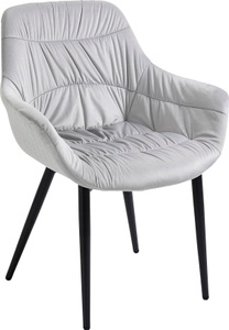 SalesFever Armlehnstuhl, Samt-Polyester, 2-fach gesteppt