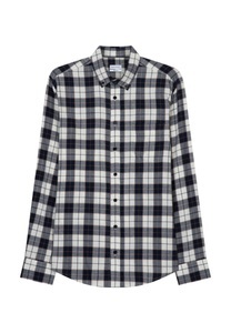 Seidensticker, Casual Hemd Regular Fit Langarm Karo Herren Dunkelblau XL, seidensticker Businesshemd »Schwarze Rose«, Regular Langarm Button-Down-Kragen Karo