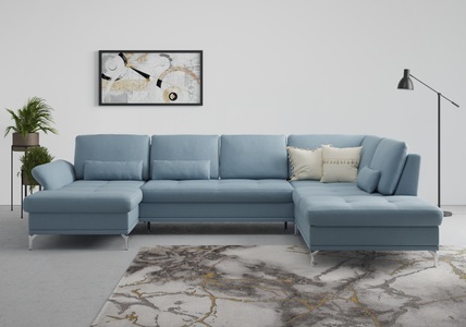 INOSIGN, INOSIGN Wohnlandschaft »Palm Beach«, Federkern, mit Sitztiefenverstellung, wahlweise mit Bettfunktion, Bettkasten und Armteilverstellung, INOSIGN Wohnlandschaft »Palm Beach U-Form«, Federkern, mit Sitztiefenverstellung, wahlweise mit Bettfunktion
