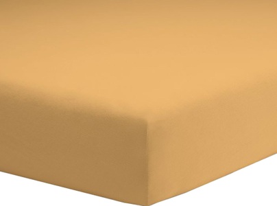 Schlafgut, Flausch-Jersey Spannbetttuch Schlafgut orange Größe: 018, 