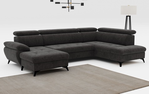 COTTA Wohnlandschaft »Hudson U-Form«, mit Kopfteilverstellung, wahlweise mit Bettfunktion & Bettkasten